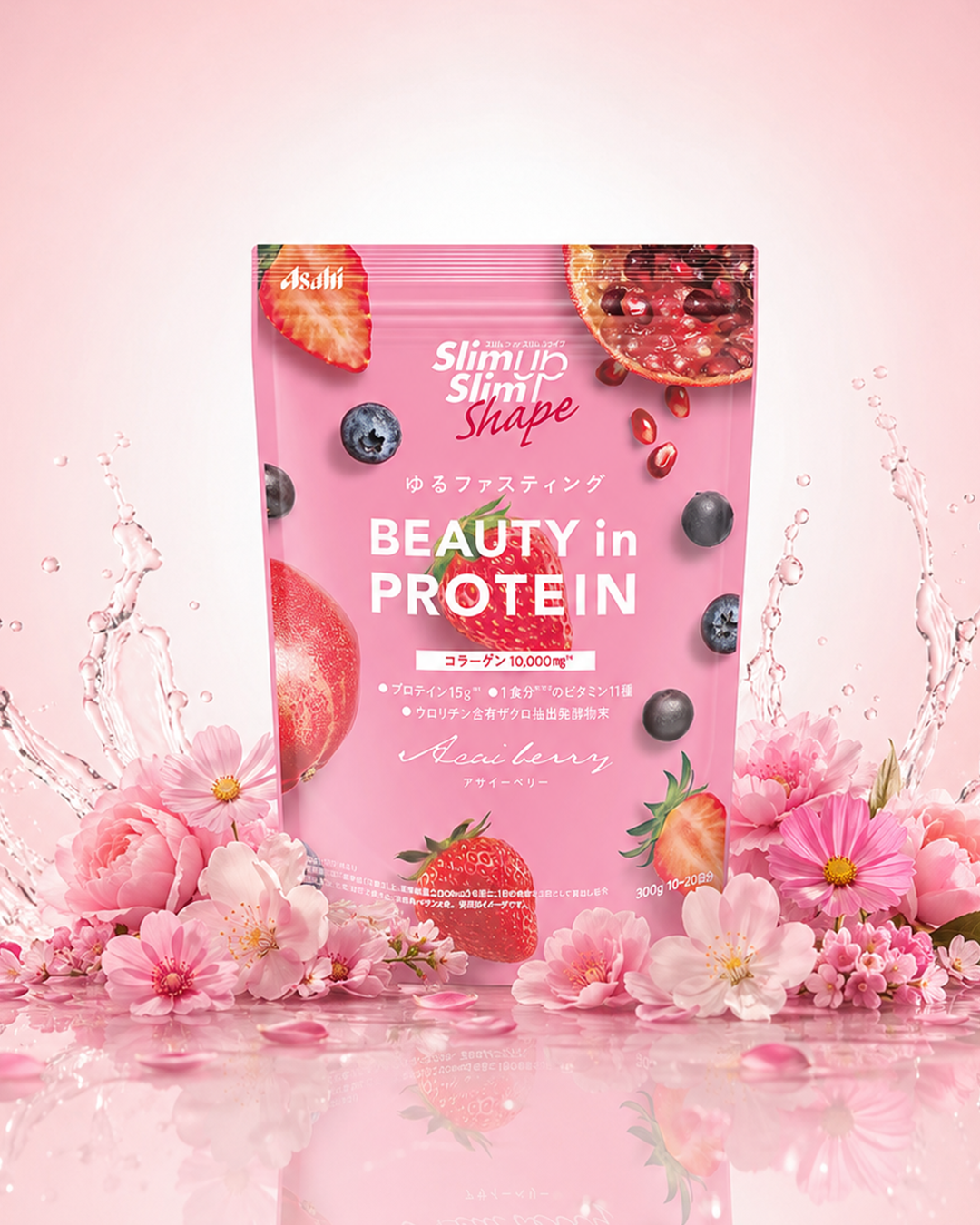 Asahi Slim Up Slim Shape BEAUTY in PROTEIN Acai Berry – 300G